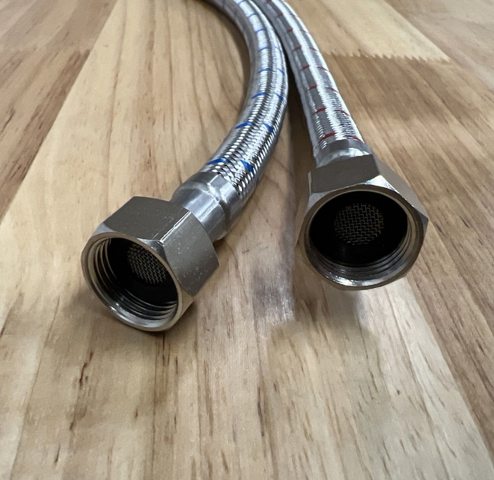 Faucet Hose Supply Line Braided 2 Pack