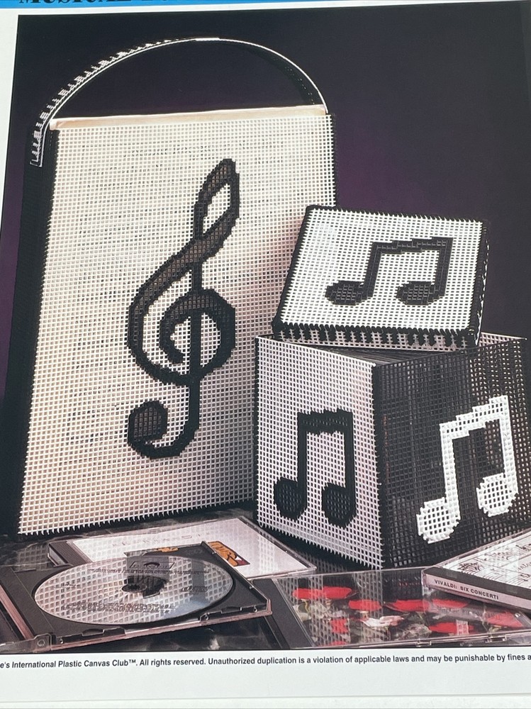 Musical Tote Set Annie's Attic Plastic Canvas Pattern