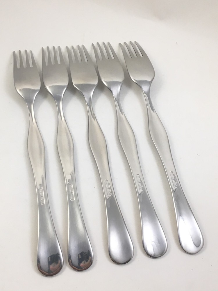 Toner 18/10 Stainless Silverware 5 Forks 8" Flatware