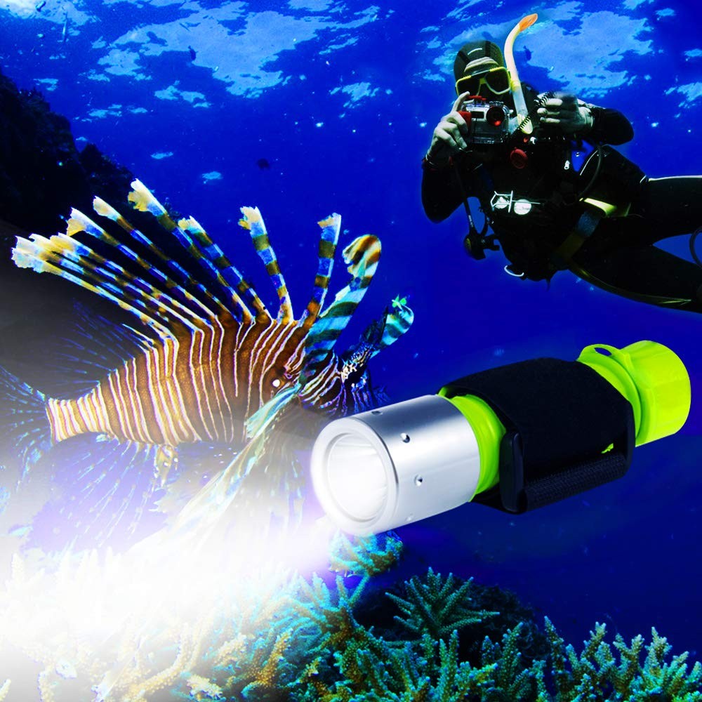 BlueFire Professional 1100 Lumen Diving Flashlight Bright Green (1-Pack)