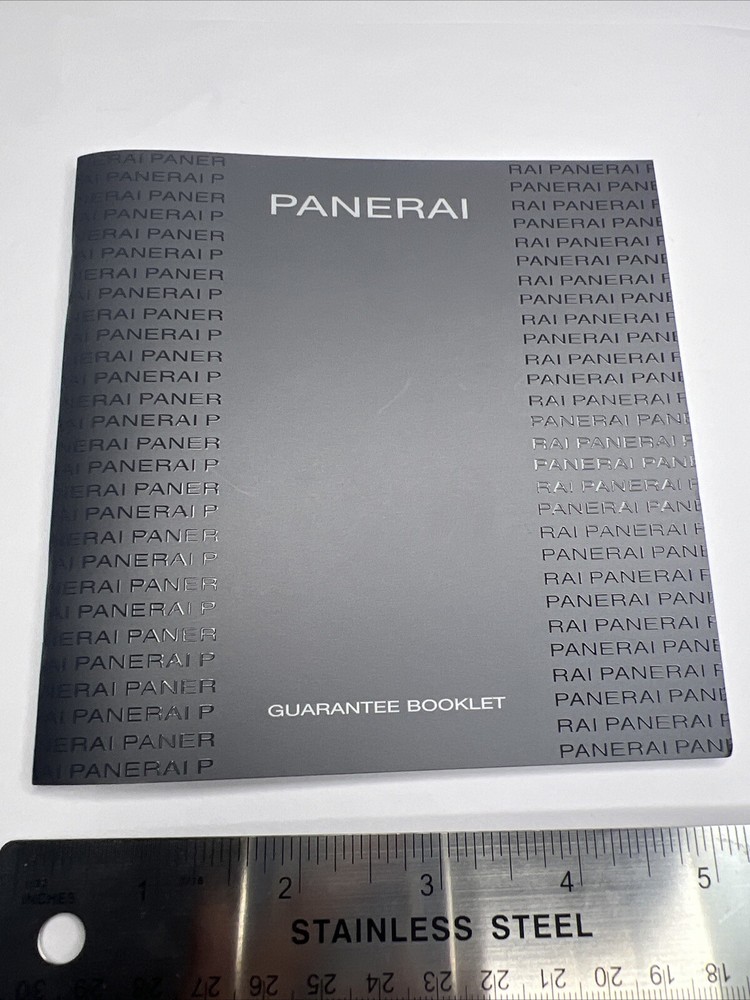 2015 Panerai Guarantee Booklet