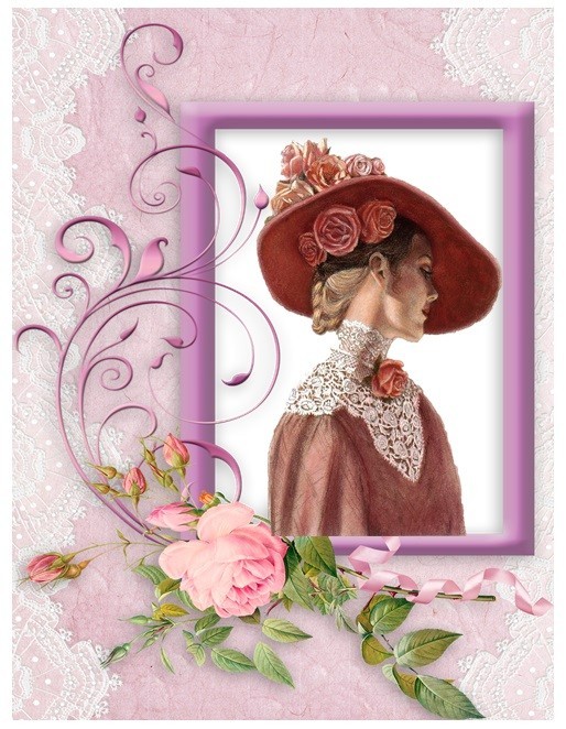 Personalized Return Address Labels Victorian Lady (vl9)