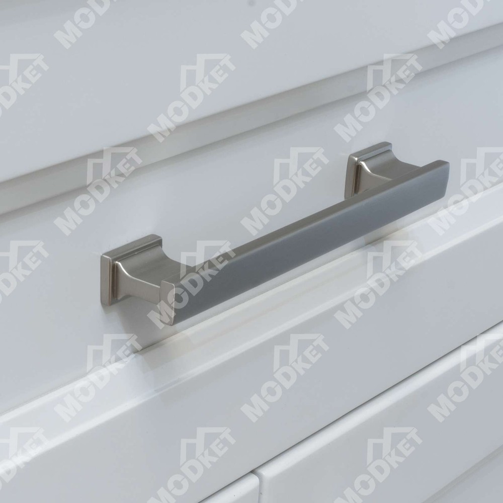 Solid Metal Brushed Nickel Cabinet Pulls Knobs Handles Kitchen Bathroom Drawers