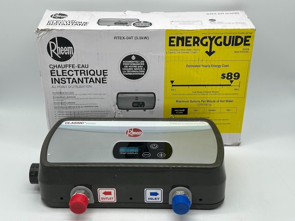 Rheem 3.5kW 120V Point of Use Thermostatic Tankless Electric Water Heater