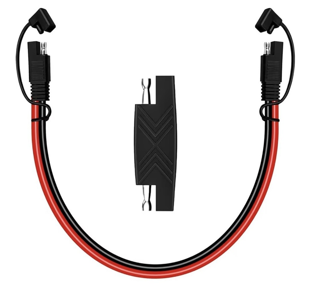 SAE Extension Cable 10AWG 1 FT Quick Disconnect Wire Harness with SAE Adapter