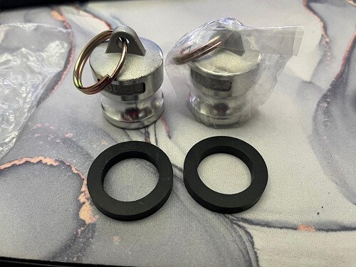 1" Type DP Aluminum Camlock | Male Dust Plug 2 pack