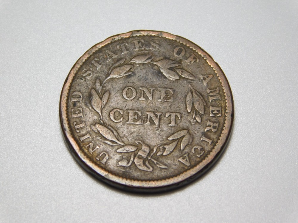 US COINS 1839 CORONET HEAD LARGE CENT