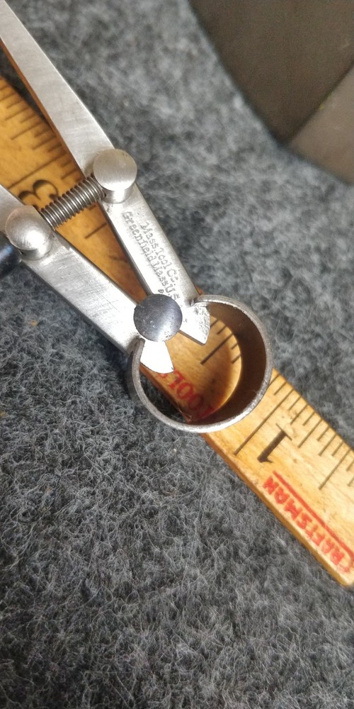 1900-1920 2.5" SPRING INSIDE CALIPER Mass tool Co Greenfield MASSACHUSETTS TOOL