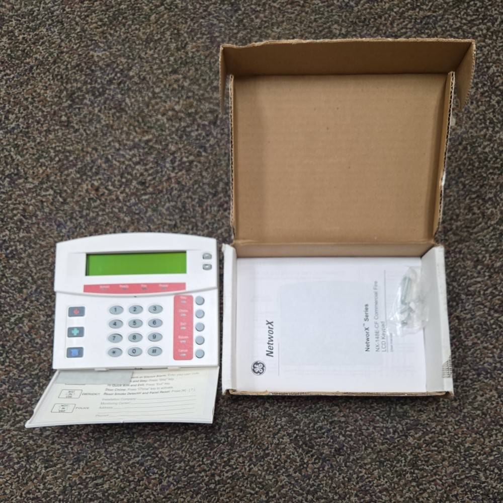 GE Security NetworX Interlogix NX-148E-CF-W White Commerical Fire Keypad