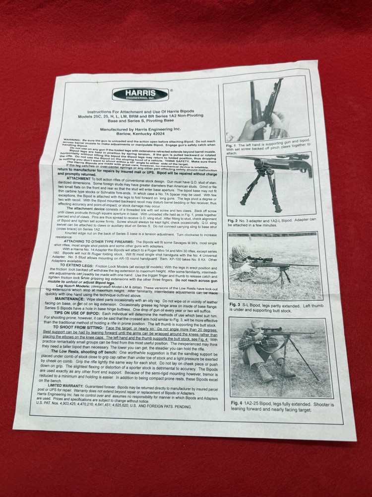 Harris Bipod BR2 Series S Minty Black