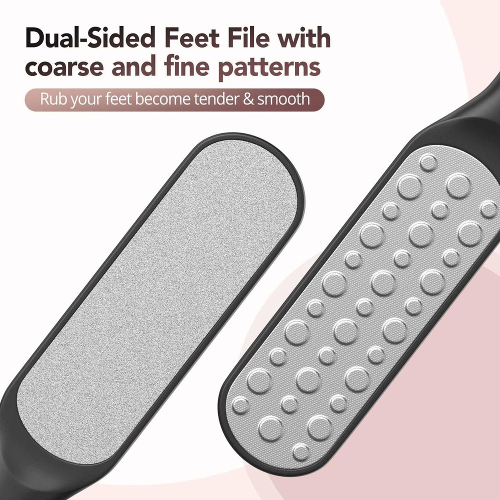2 Pack Foot File Callus Remover Double Sided Heel Scraper Pedicure Tool