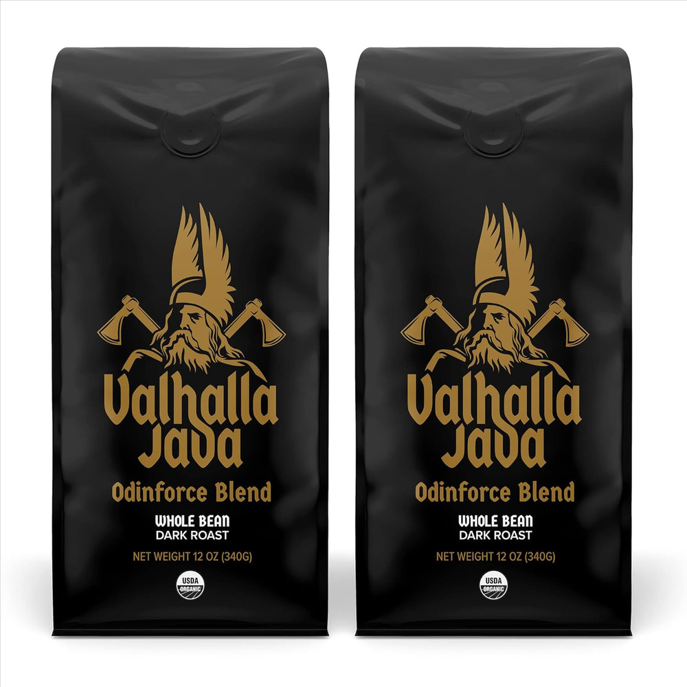 , Valhalla Java Odinforce Blend - Whole Bean Dark Roast - Extra Kick of Caffeine