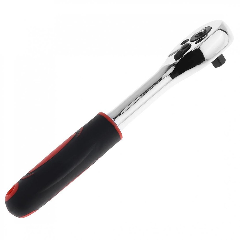 1/4" Drive Ratchet Socket Wrench Non-slip Handle 24 Tooth Quick-Release Chrome