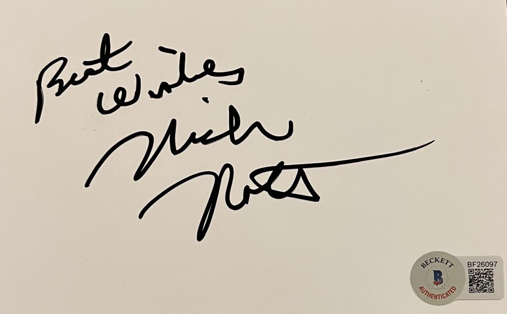 Nick Nolte￼ Signed Autographed Cut Beckett authenticated￼ 5x7