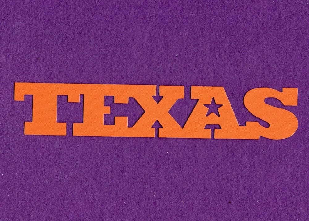 "TEXAS" large die cuts scrapbook cards