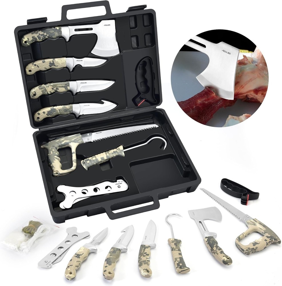 Professional 13-Piece Hunting Gear Set | Field Dressing & Game Processing Kit |