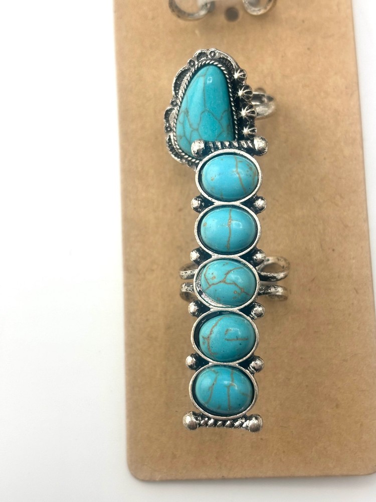 4 piece Vintage Western Ring Set