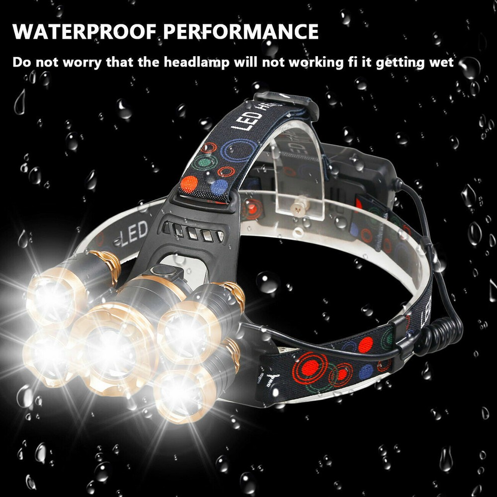 Super-bright 5 X Headlamp Headlight Flashlight Head Torch Lamp