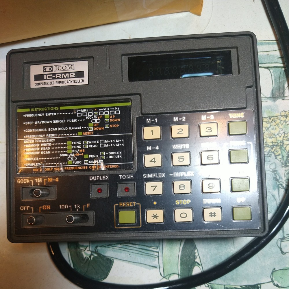 IC-RM2 COMPUTERIZED REMOTE CONTROLLER FOR USE IN TRANSCEIVERS ICOMS IC-701 VERY