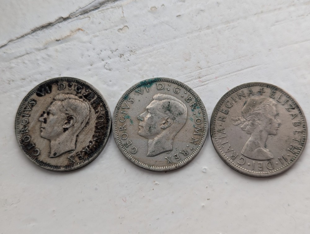 3 X Half Crown Coin Set