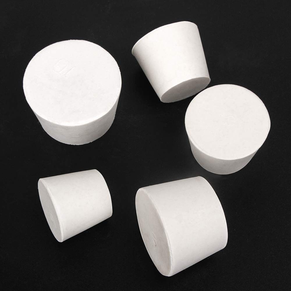5 Pieces 5 Assorted Sizes #6 - #10 Solid Rubber StoppersEach Size One Assortment