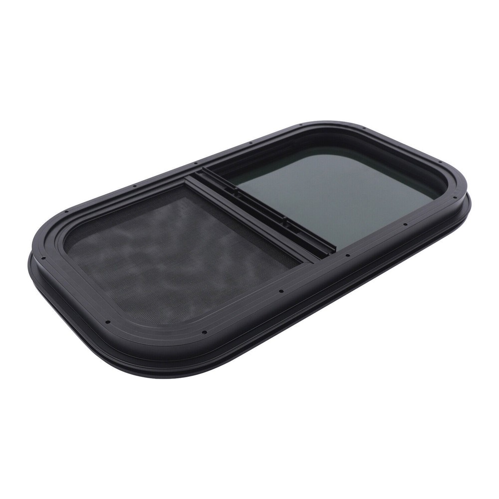 New Vertical Sliding Black RV Window 12''X22'' Wall Includes Mounting Ring