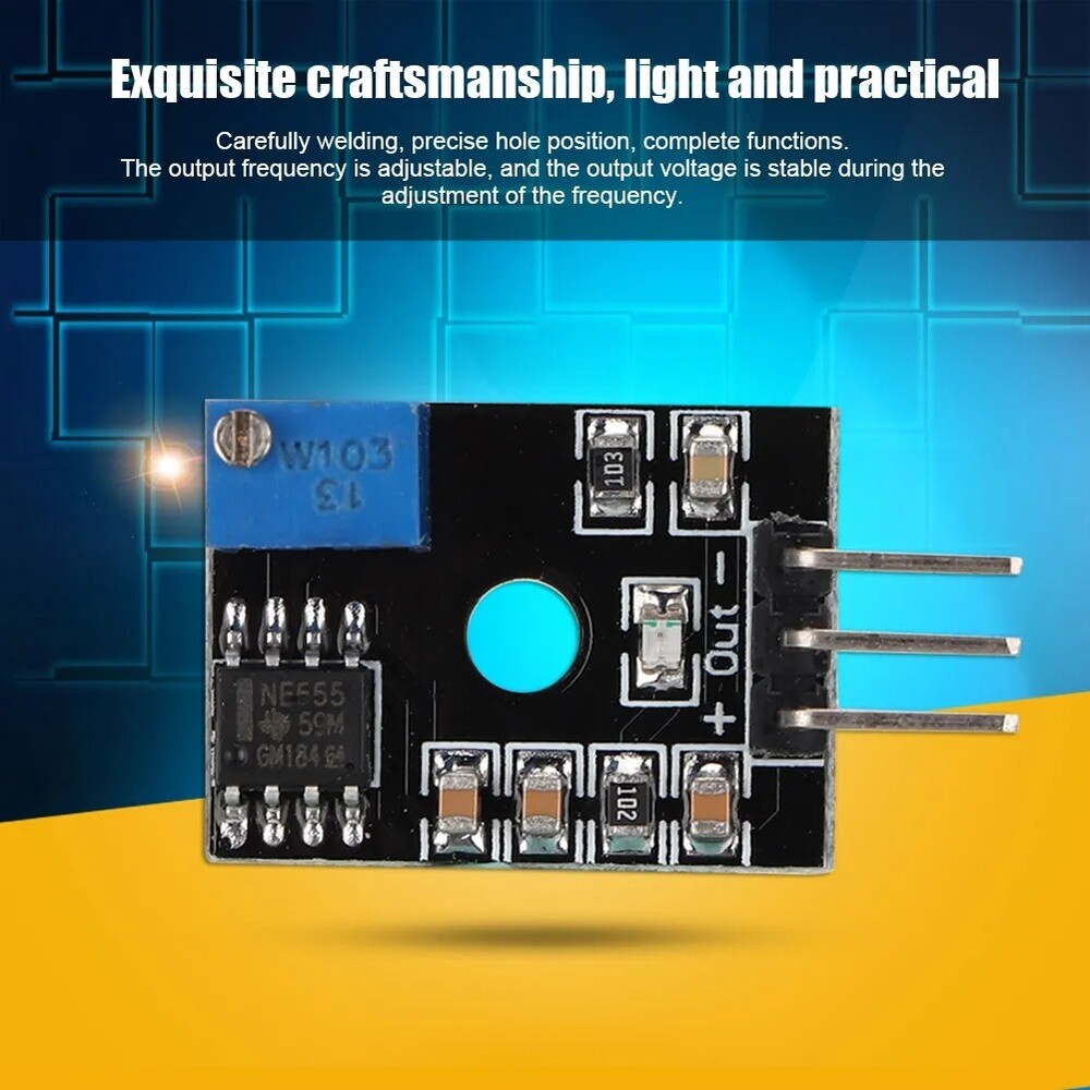 3X NE555 Timer Module Pulse Output Adjustable Frequency Board Wave Generator HOT