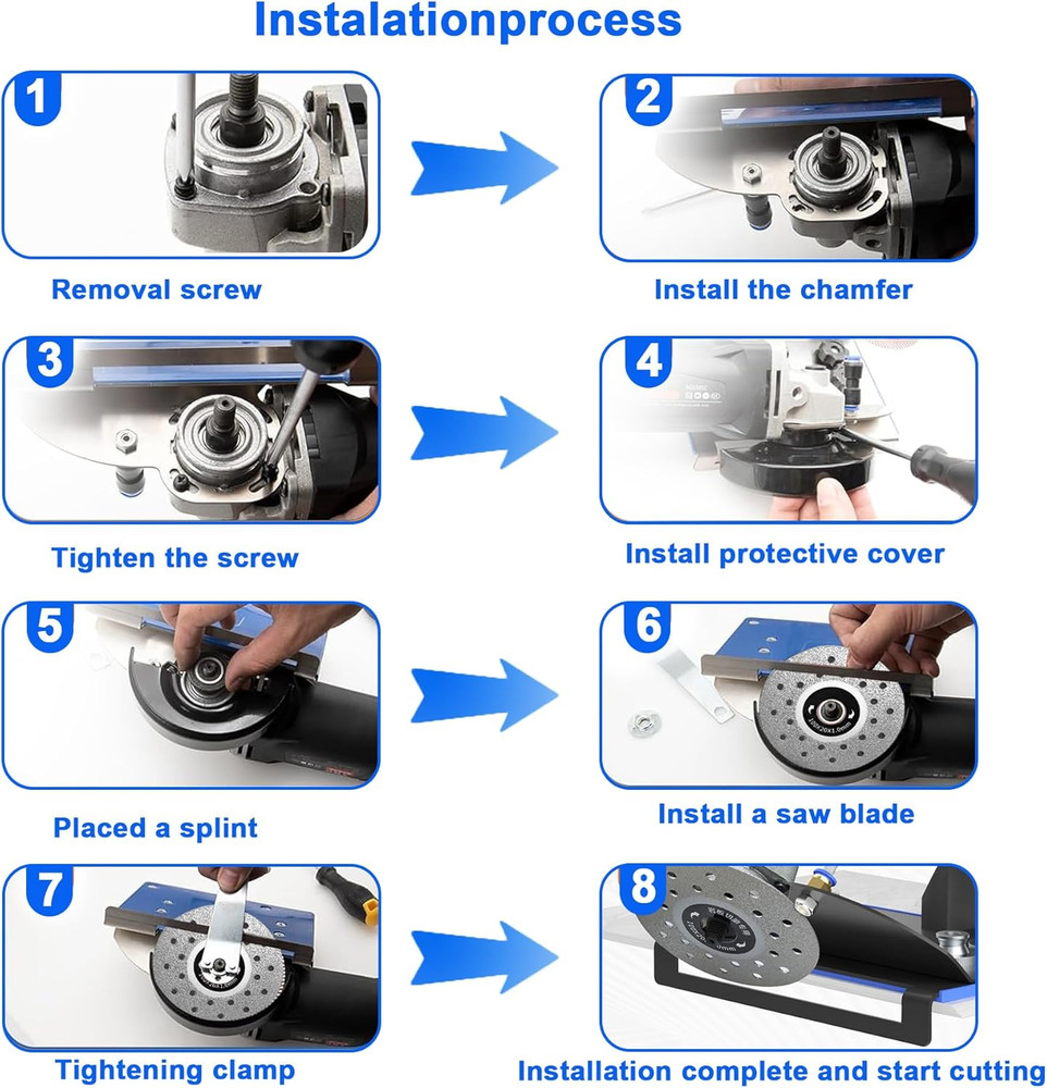 45 Degree Tile Chamfering Tool, Angle Grinder Stand for 45° Tile Cutting, Tile C