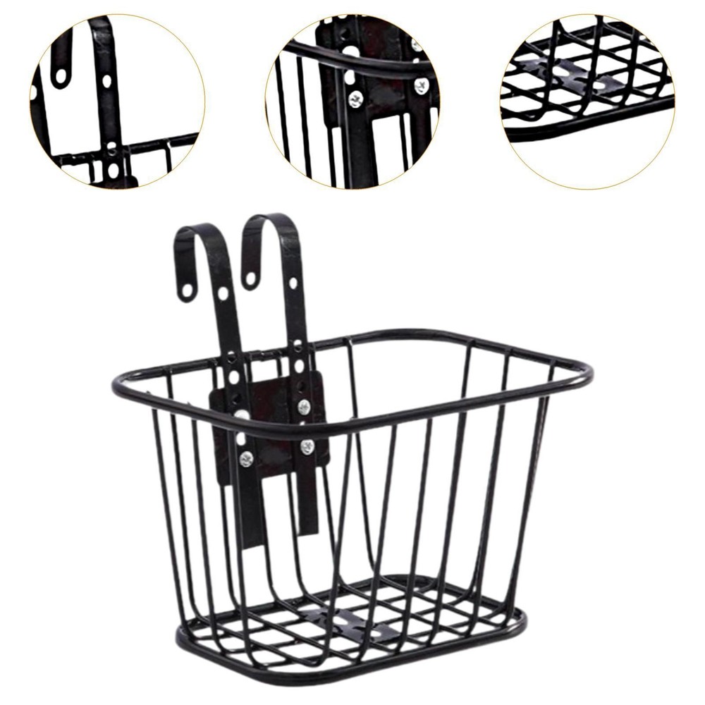 Front Bicycle Basket Black Storage Basket