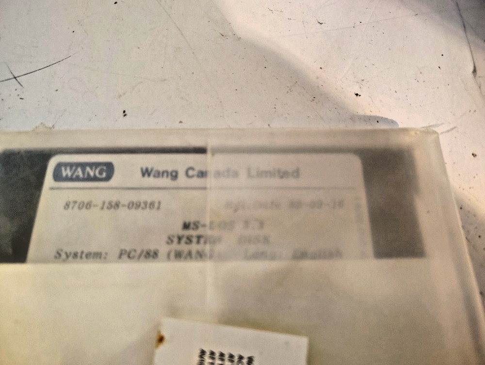 Rare MS-Dos Operating System Wang Pc/88