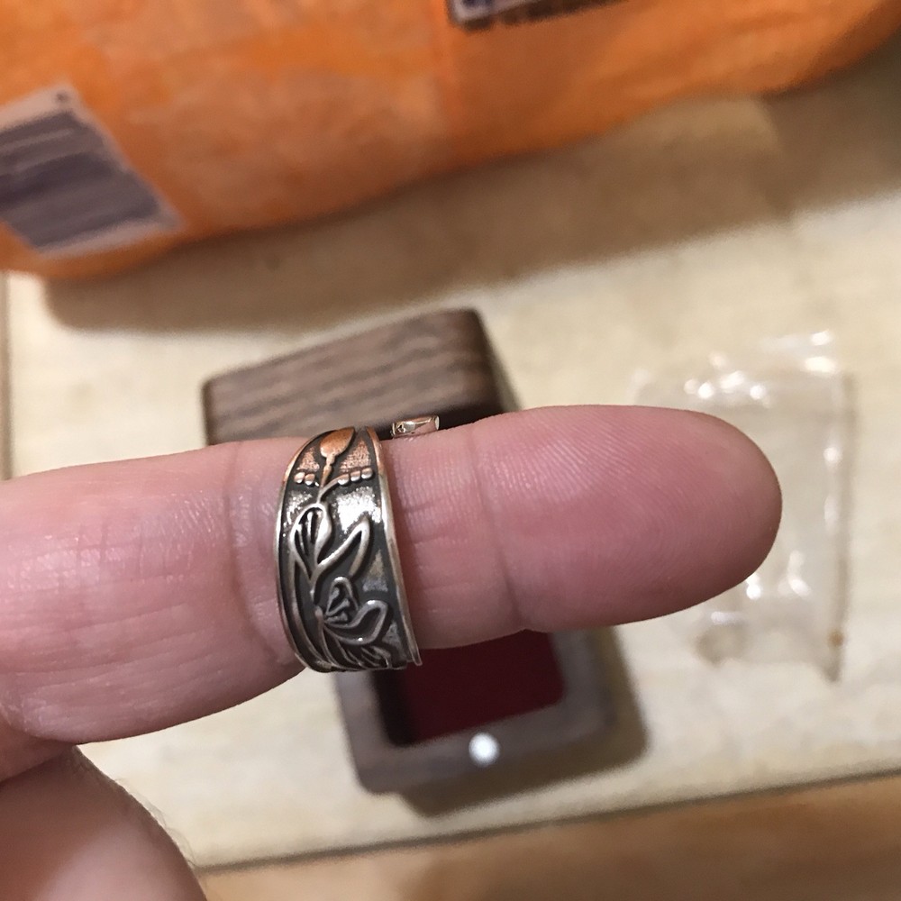 Crochet Ring in Wooden Display Box
