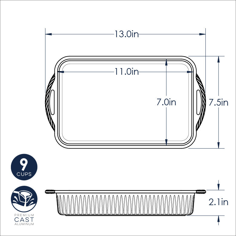 Nordic Ware ProCast 7" x 11" Baking Pan