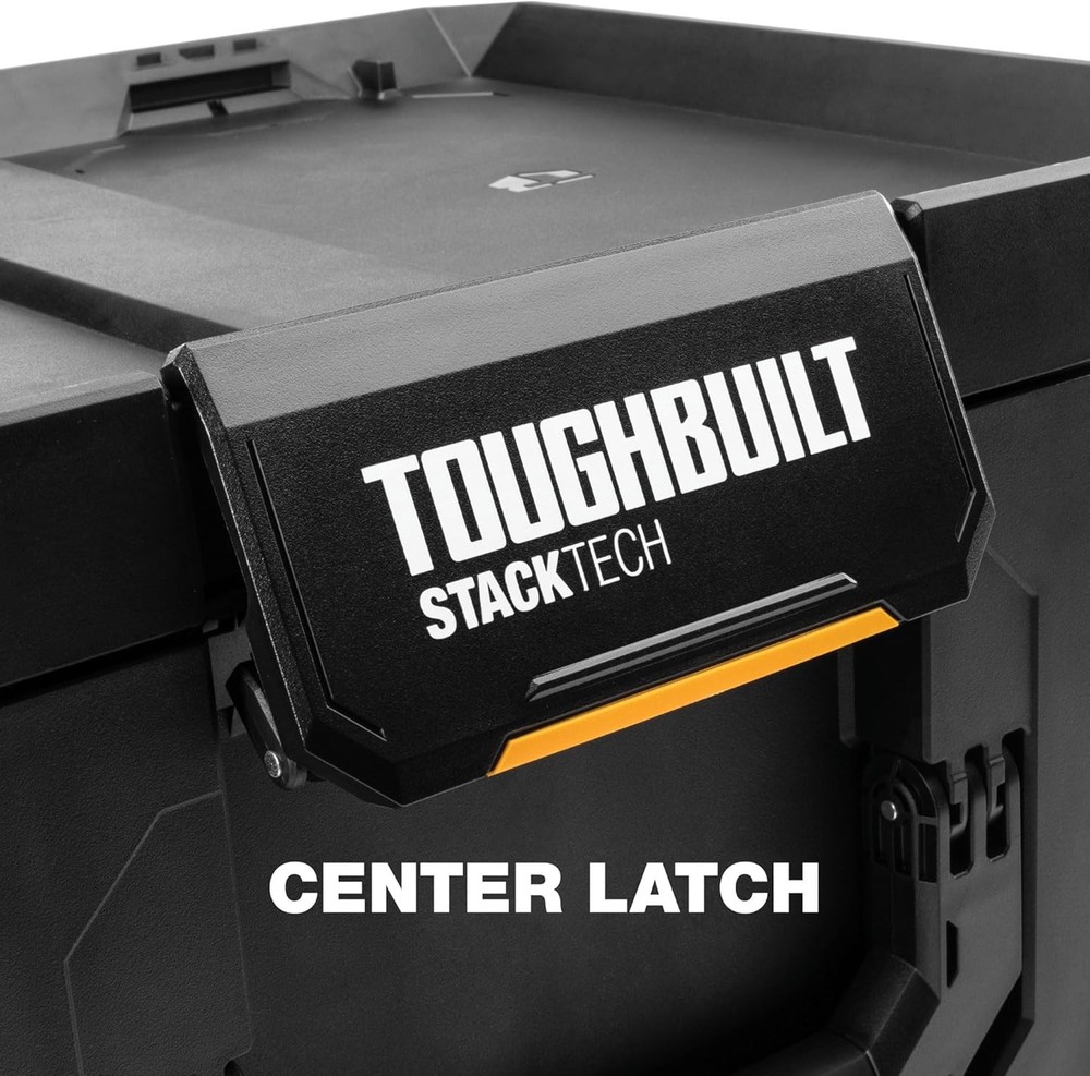 StackTech Large Tool Box W/ Auto-Locking Interface Self-Aligning Top One-Hand