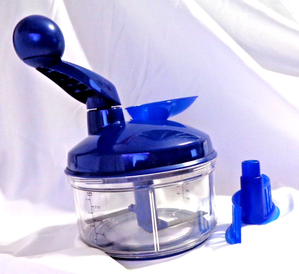 Tupperware Quick Chef Sapphire Blue Non-Electric Food Processor
