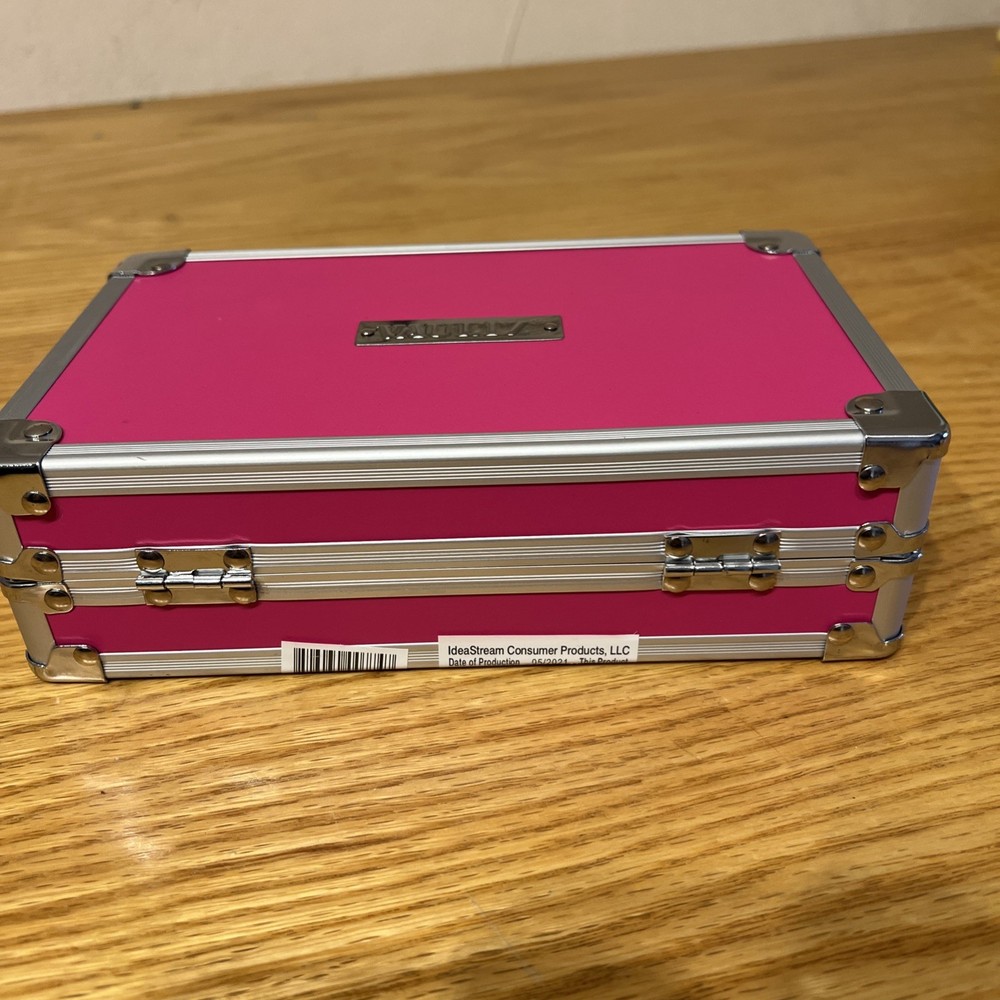 Vaultz Locking Supply Box-Pink w. Keys
