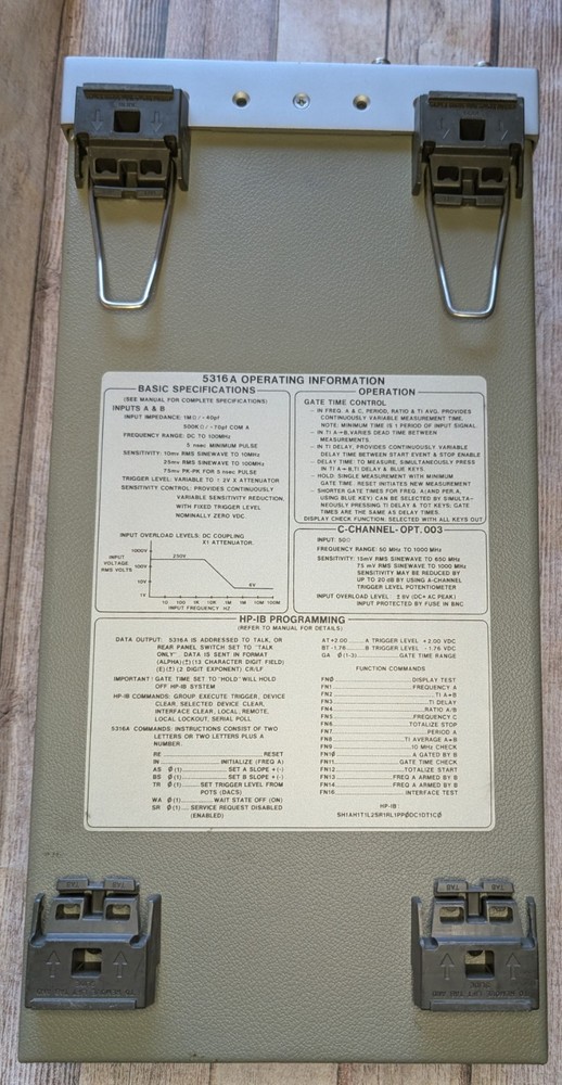 HP 5316A Universal Counter Powers On