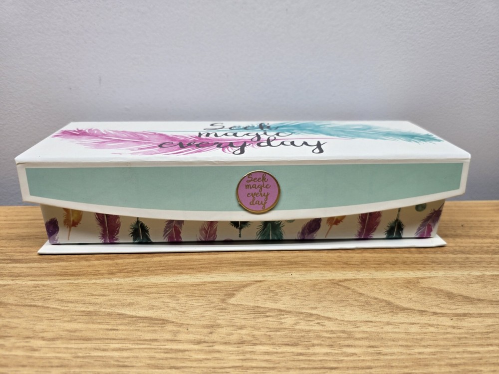 Seek Magic Everyday Decorative Storage Box With Feather Print