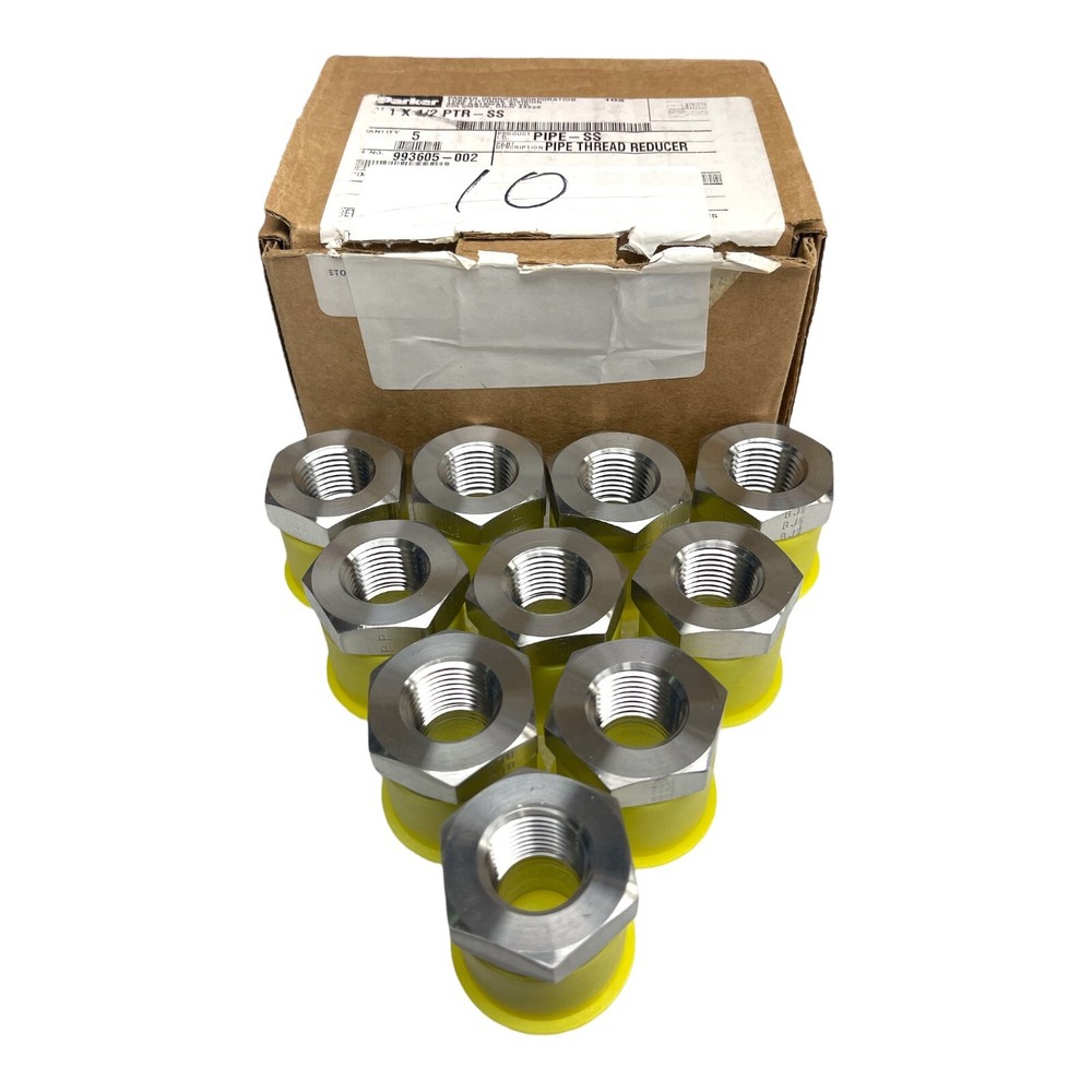 PARKER 1X1/2 PTR-SS PIPE THREAD REDUCER (ADAPTER) NEW/UNUSED SURPLUS