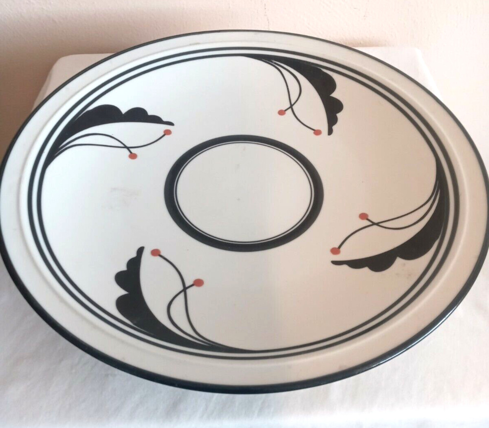 Dani’s Black & White Plate Ceramic Large