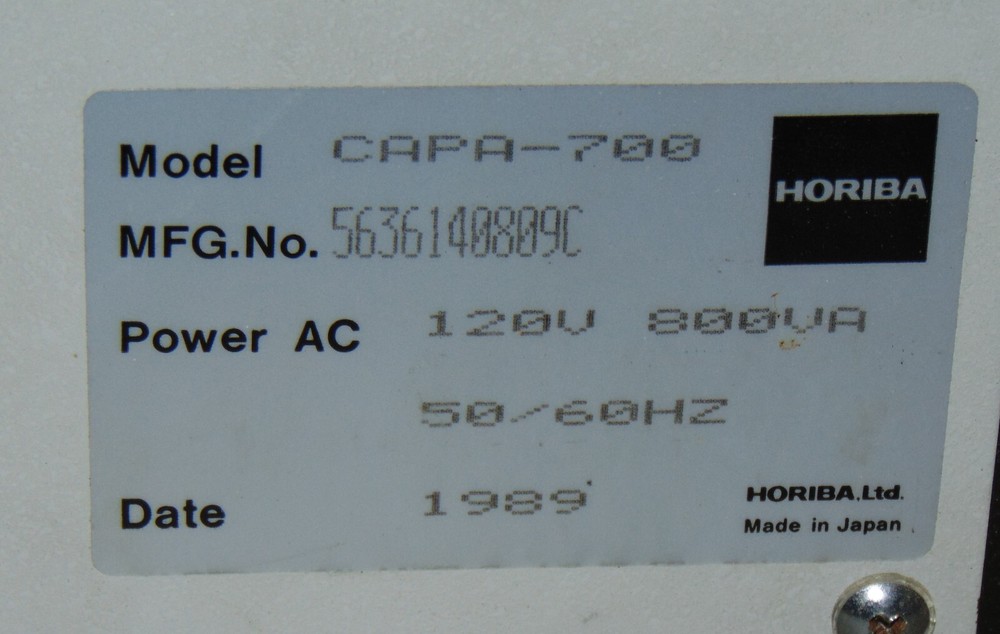 Horiba CAPA 700 Particle Size Distribution Analyzer comes with accessories