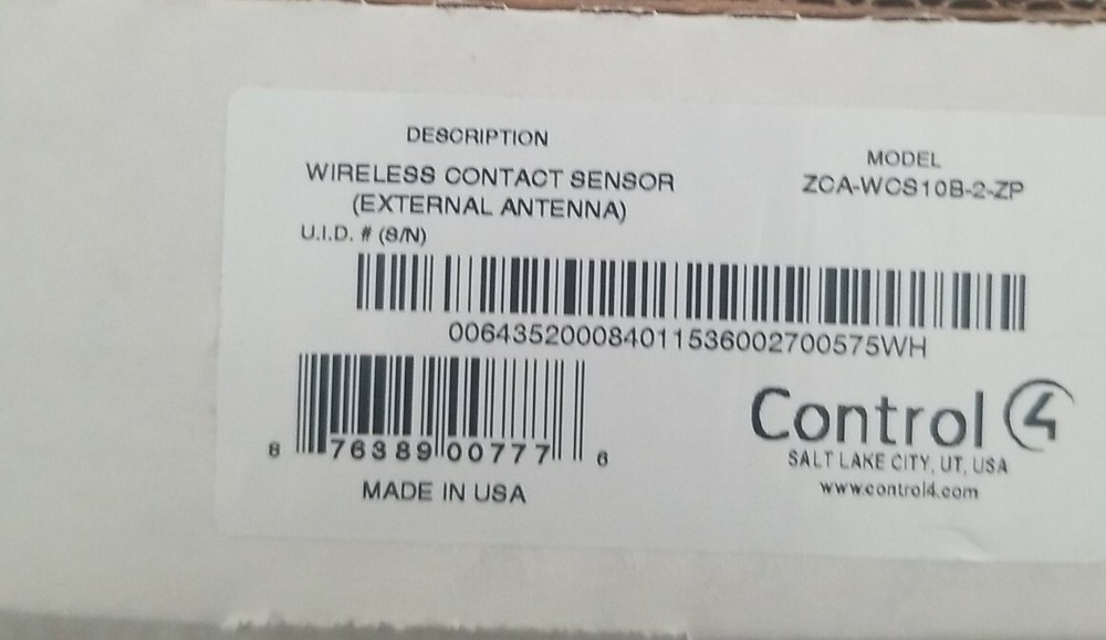 Card Access Wireless Contact Sensor (External Antenna)