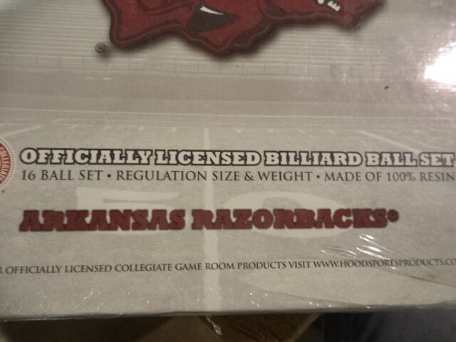 Arkansas Razorbacks Billiard Ball Set