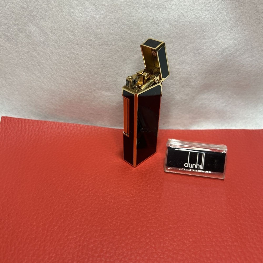 Overhauled Dunhill Rollagas lighter Black Gold d mark without box