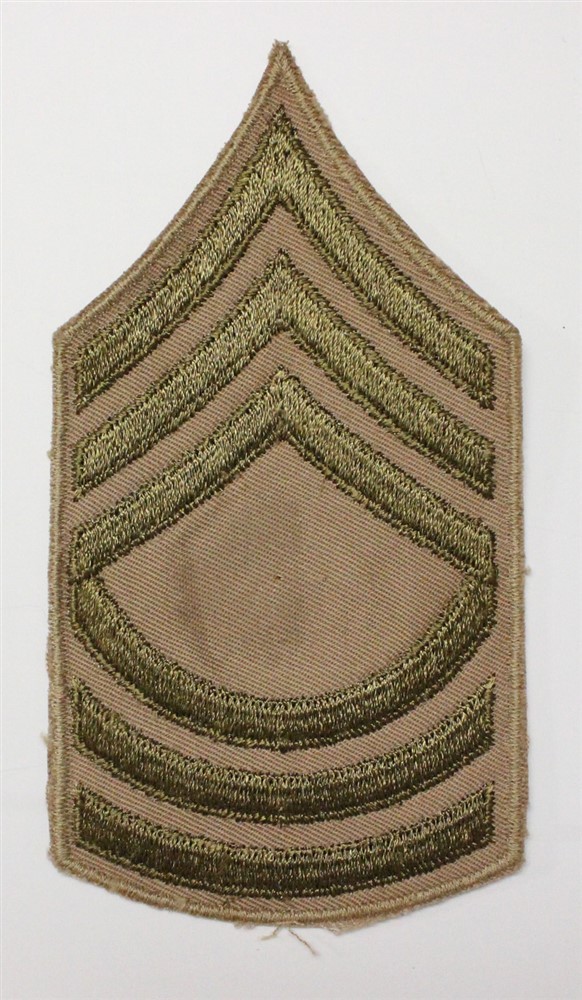 Army Chevron 2049: Master Sergeant, single - WWII era, on khaki