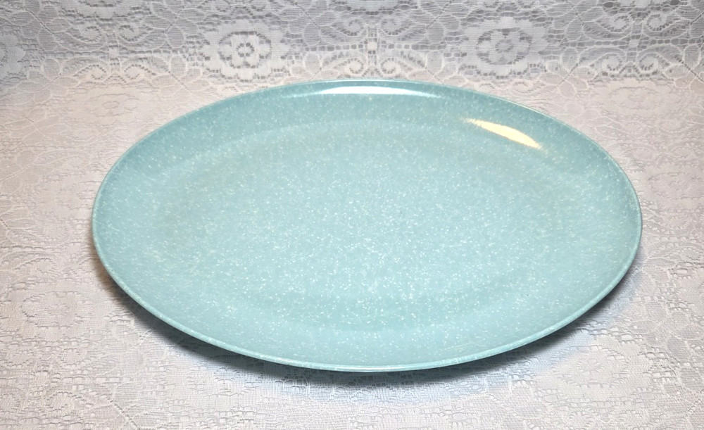 MCM Robin Egg Blue Speckleware Melamine 9-3/4" x 13" Serving Platter