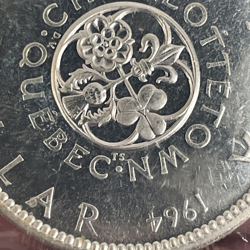 ERROR 1964 Missing Dot Canada Silver $1 Unc-Coin-ORIG Sealed