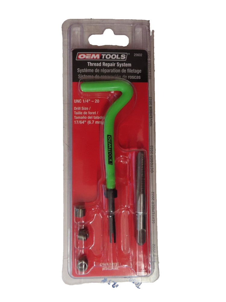 OEMTOOLS Thread Repair Kit 1/4-20 # 25602 NEW