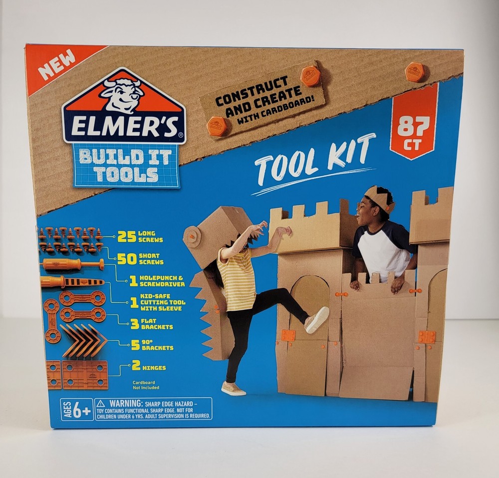 Elmer's Build It Tools Kit Construct & Create w/ your Cardboard 87ct Tool Kit