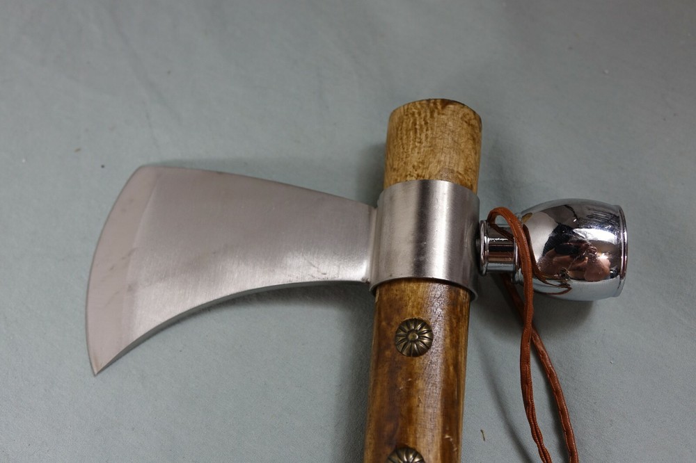 New 19" Chief Native American Tomahawk Hatchet Replica Axe Functional Peace Pipe