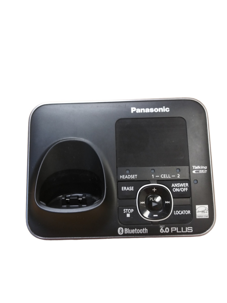 Panasonic KX-TG7621 DECT 6.0 Plus Black Main Base With Handset tested good